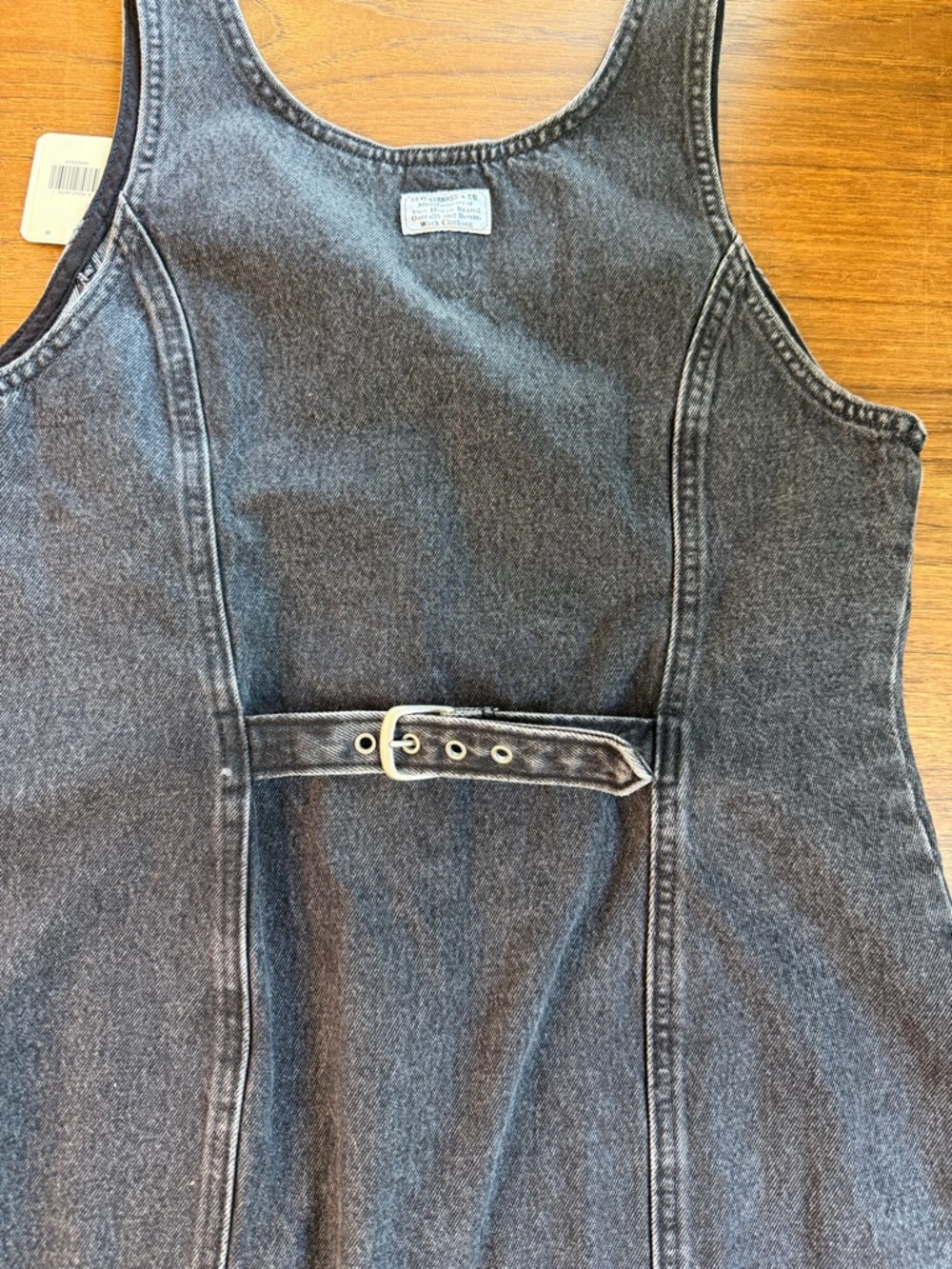 Levi’s Tuli Denim Mini Dress Black Stonewash Size M NWT - Picture 7 of 12
